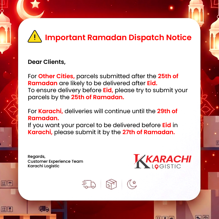 Karachi Logistic Special Offer